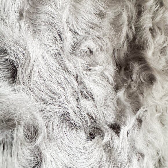 Vintage Gray Mongolian Curly Lamb Short Jacket S - Picture 7 of 7